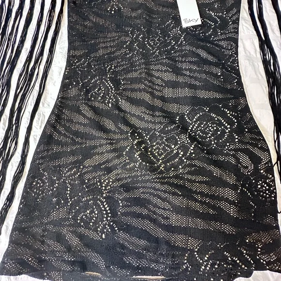 Rare Sky brand black lace, mini dress, size small. NEW WITH TAGS - Picture 5 of 7